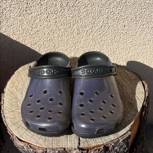 Black and Clear Crocs